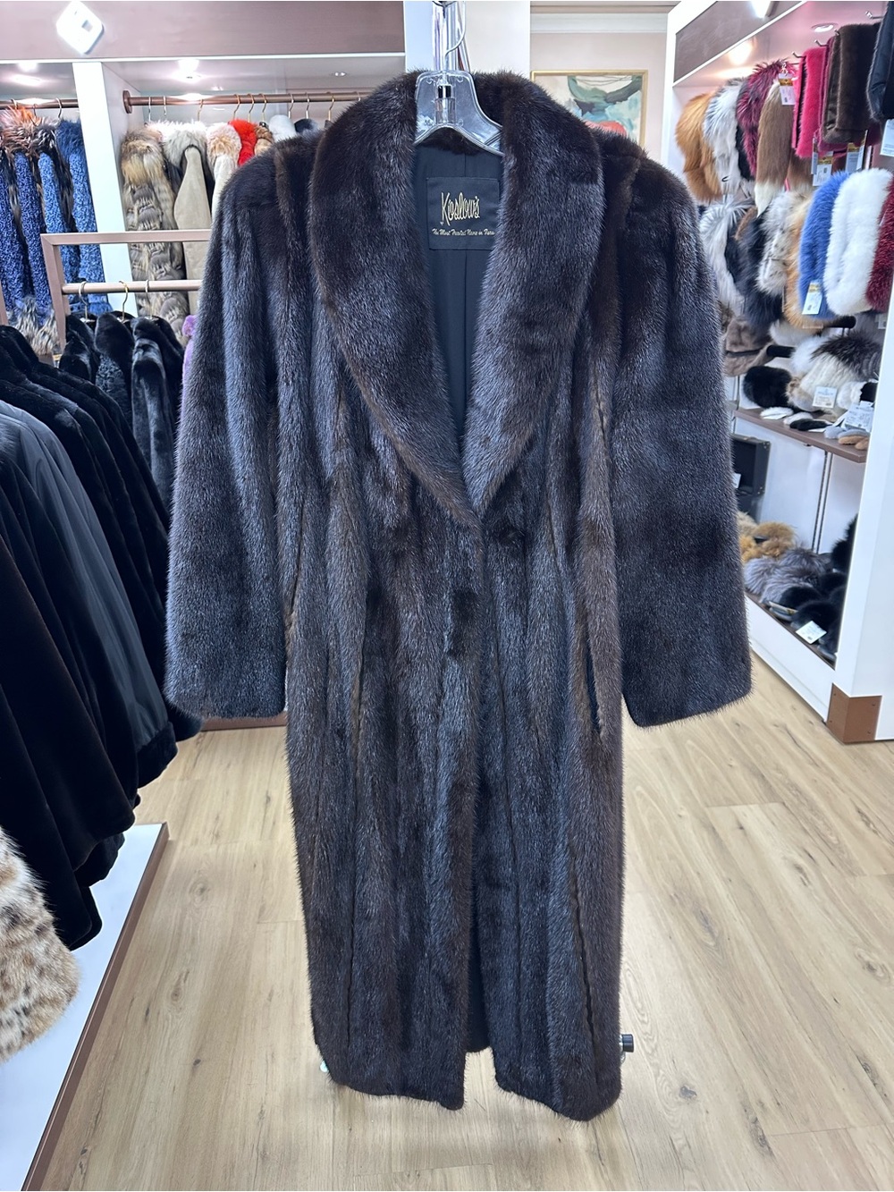 Mahogany Full-Length Fur Coat